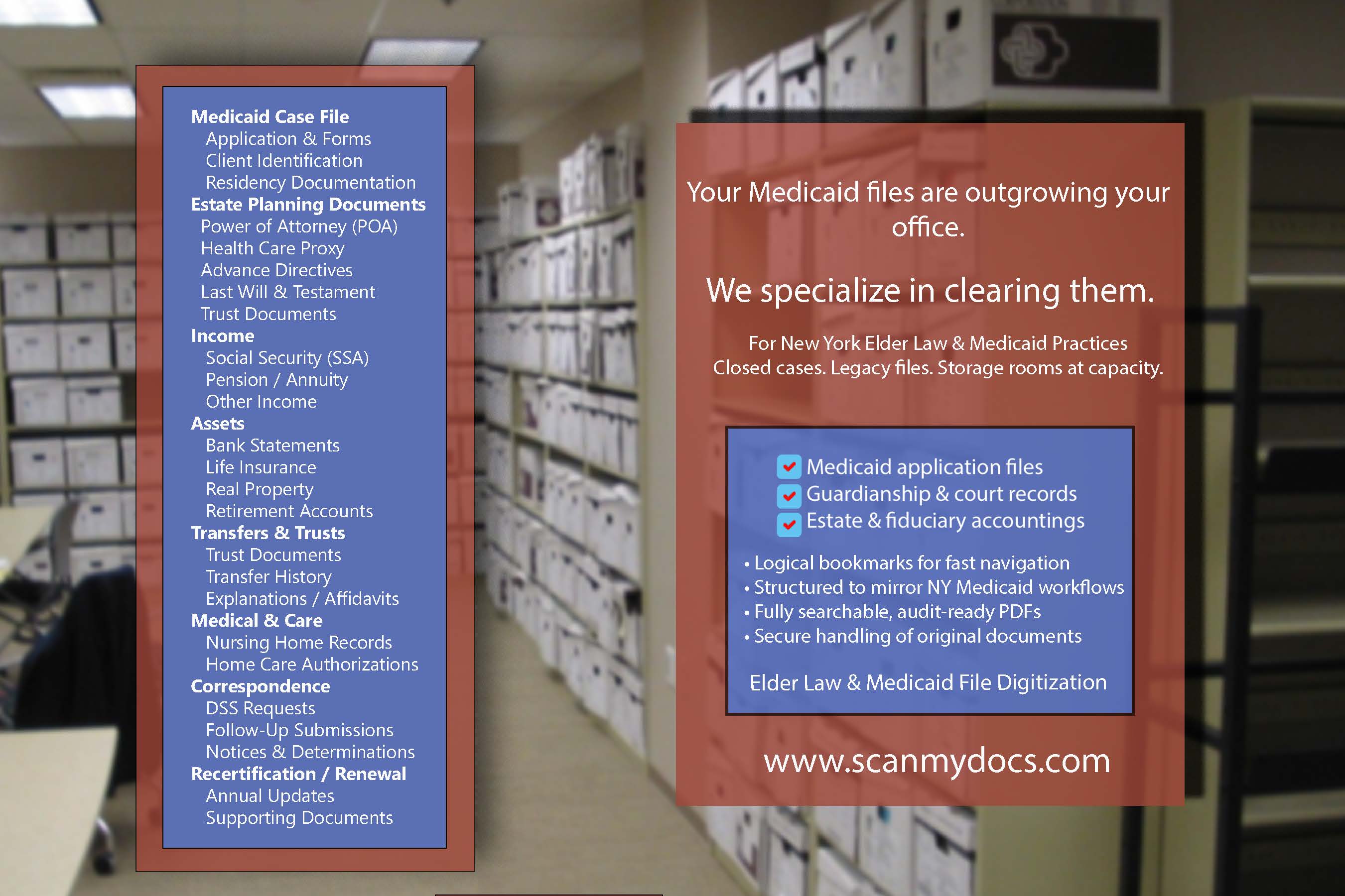 Sample Medicaid case file structure preview